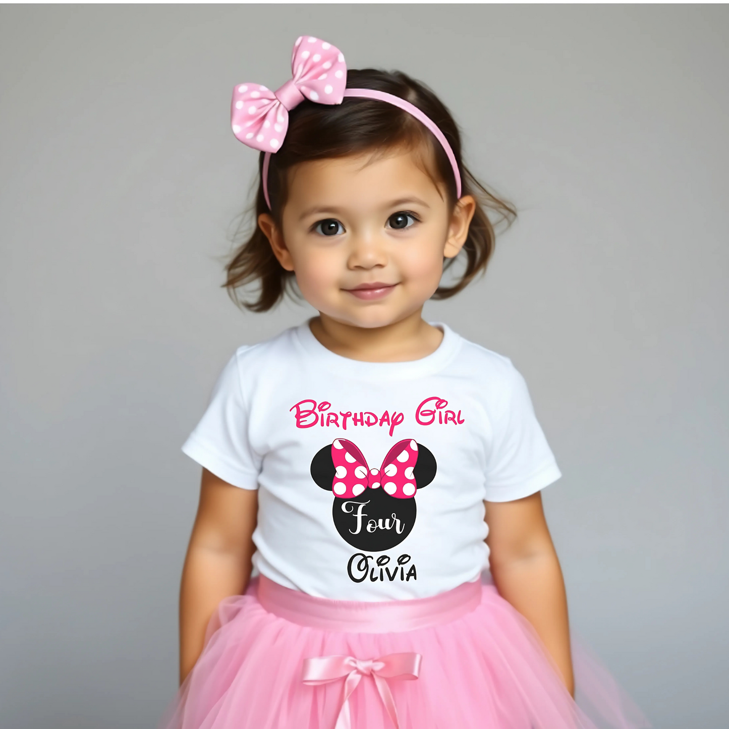 Minnie Birthday t-shirt, personalised 1st 2nd 3rd, minnie tshirt with name, minnie mouse shirt, disney minnie birthday top
