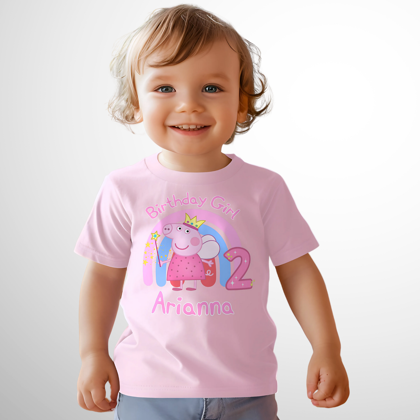 Peppa Pig Birthday t-shirt for Girls - Personalised Peppa Pig Birthday Tee, peppa pig birthday tshirt, personalized peppa pig top, peppa pig personalised birthday shirt