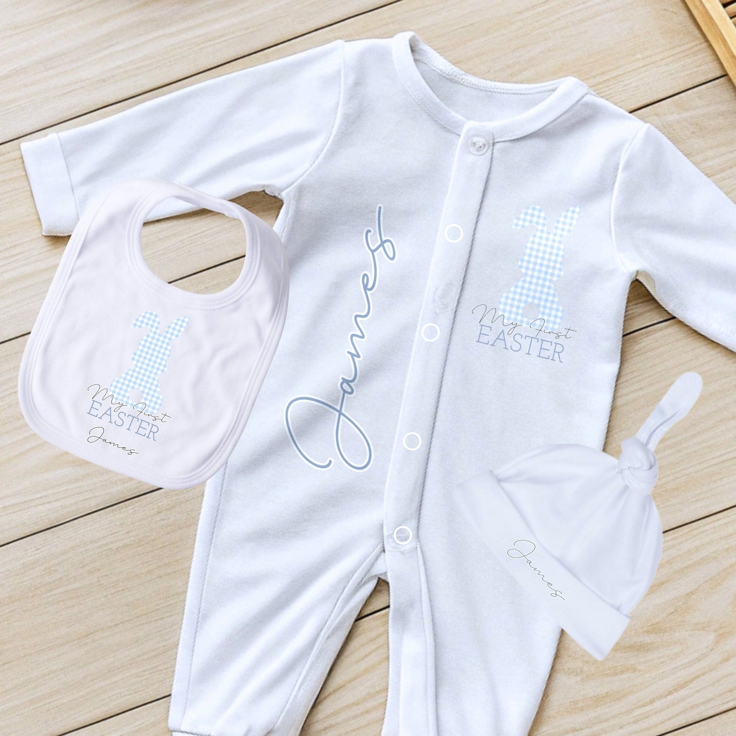 Newborn Easter Outfit - Baby's First Personalised Easter Outfit, Boys 1st Easter outfit, baby boy easter, newborn baby gift