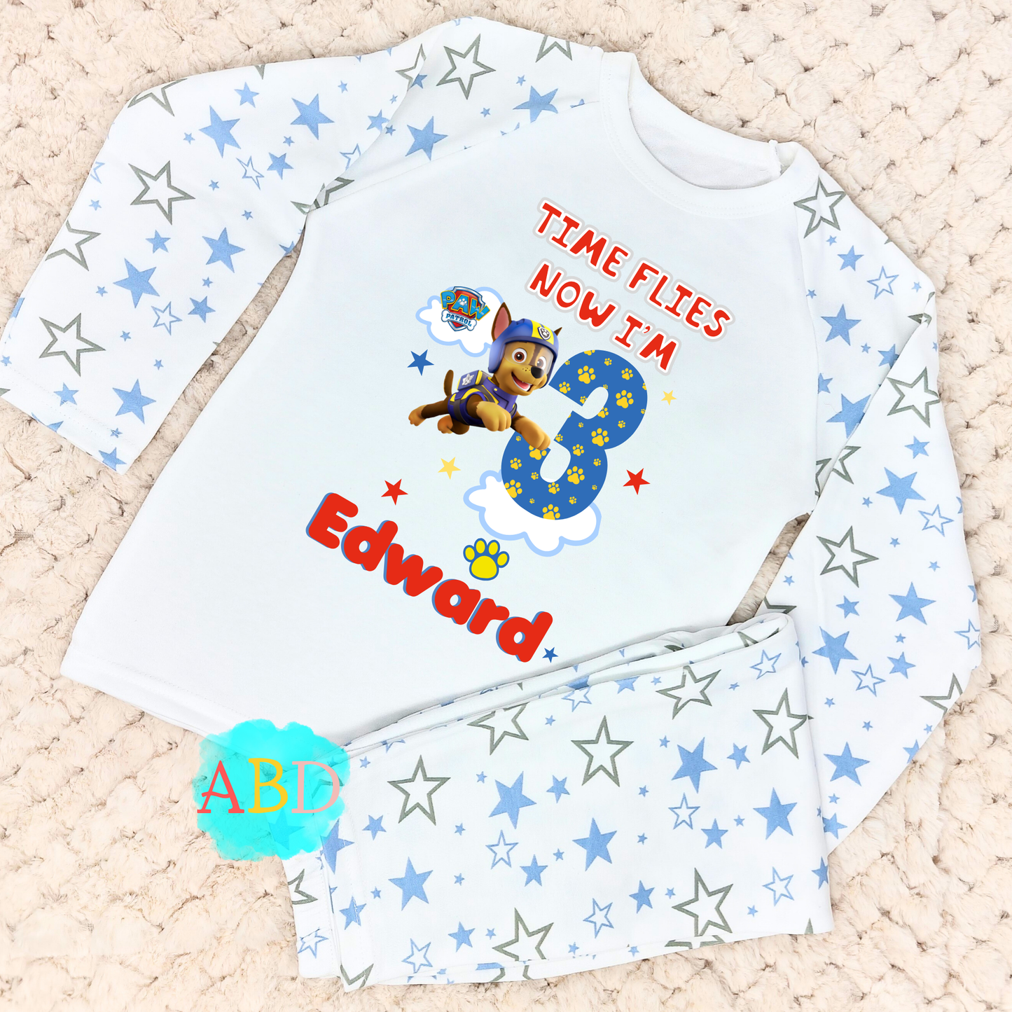 Paw patrol birthday pyjamas, paw patrol pjs, when i wake up paw patrol, paw patrol with name, birthday paw patrol