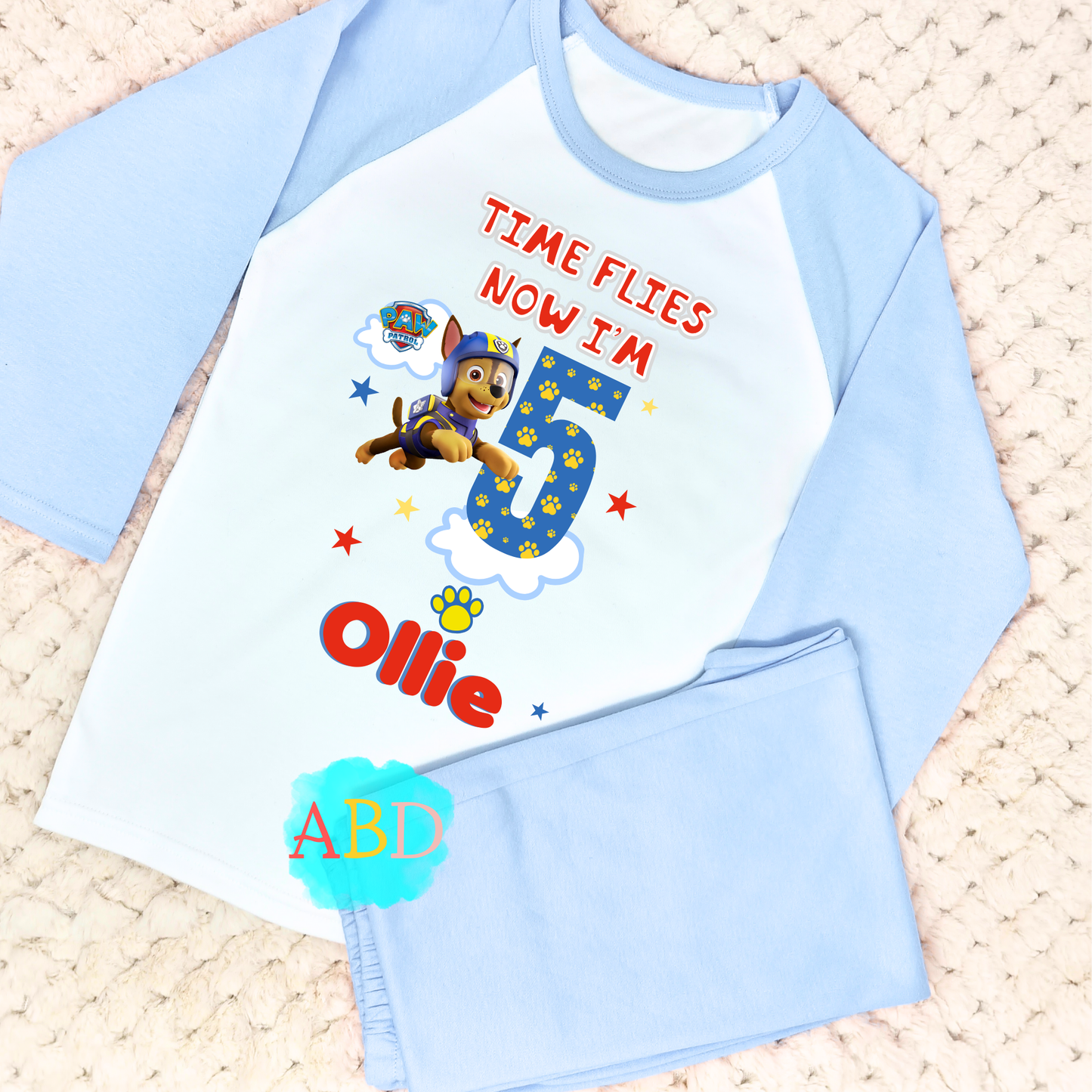 Paw patrol birthday pyjamas, paw patrol pjs, when i wake up paw patrol, paw patrol with name, birthday paw patrol