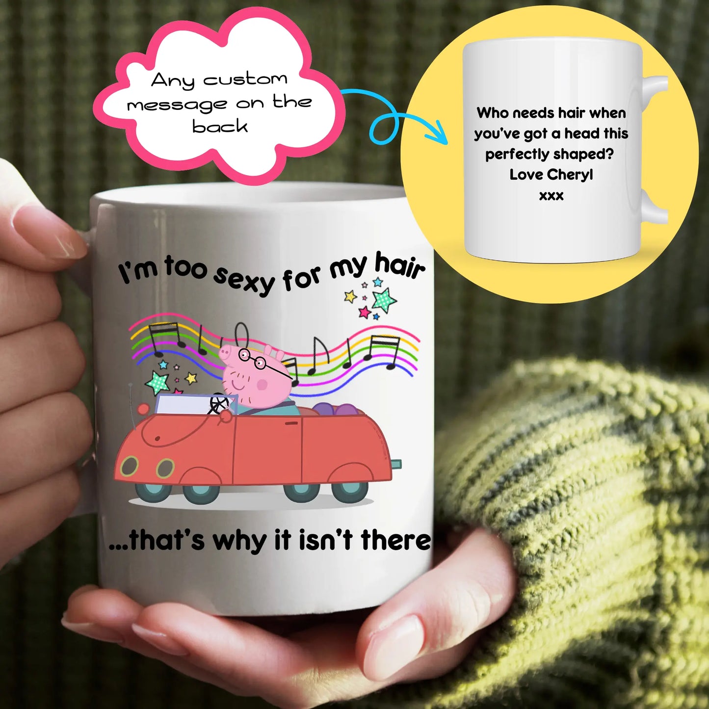 Custom mug, Daddy Pig Mug, Funny Gift for him, Funny Coffee Mug