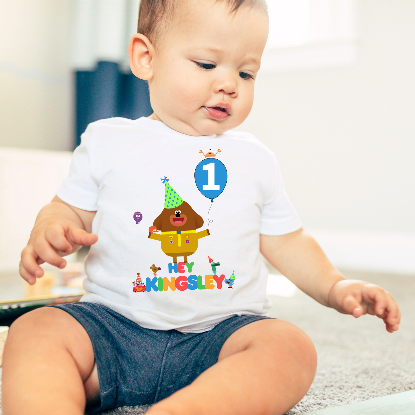 Hey Duggee Personalised birthday t-shirt for boys, cusom Hey Dugge Dugee, Personalised Hey Duggee Boys Girls shirt, personalised 1st 2nd 3rd birthday, Personalised Hey Duggee Birthday t-shirt, Custom Duggee