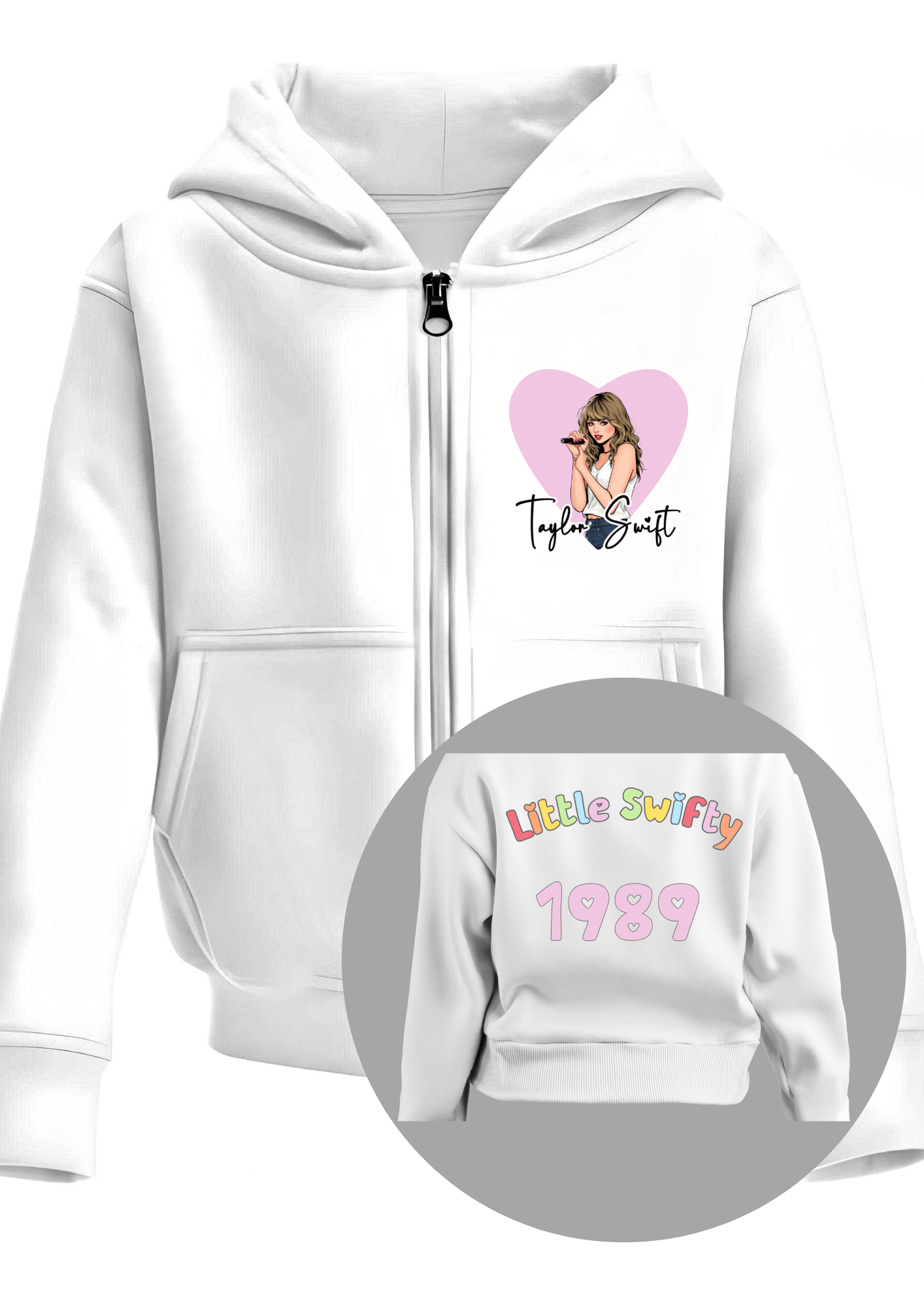 Taylor Swiftie Personalised Hoodie for Girls - Little Swifty 1989, taylor swift hoodie, little swiftie personalised, swifty kids hoodie,