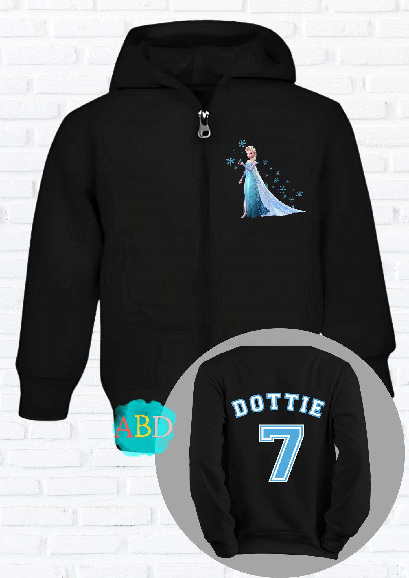 Custom Hoodie for Girls: Personalised Frozen Elsa Hoodie With Name