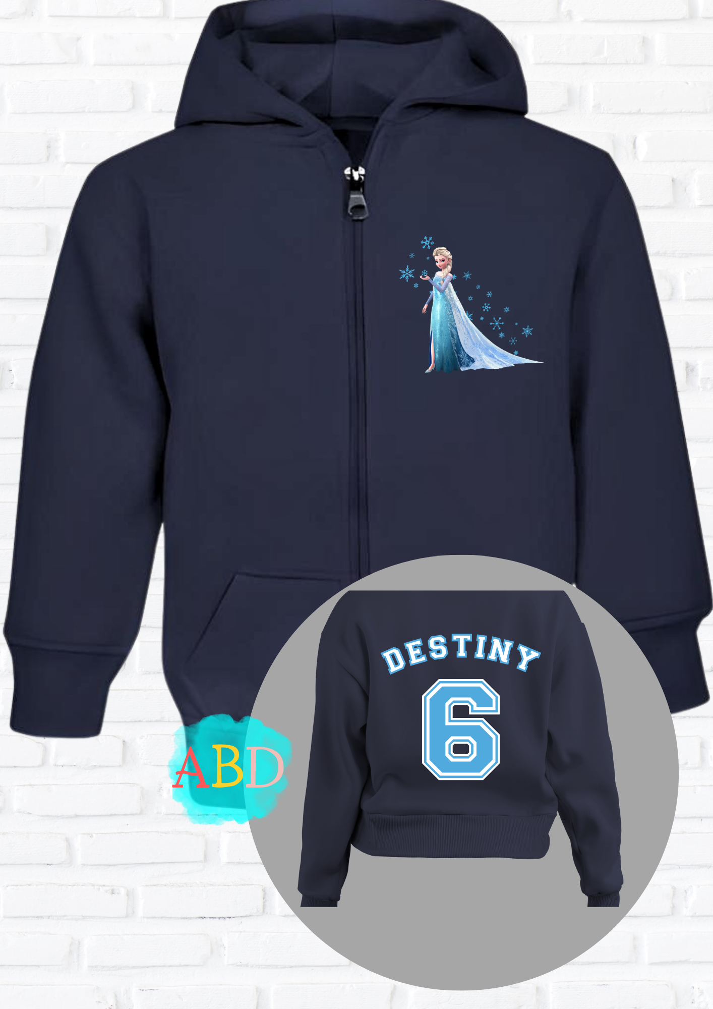 Custom Hoodie for Girls: Personalised Frozen Elsa Hoodie With Name