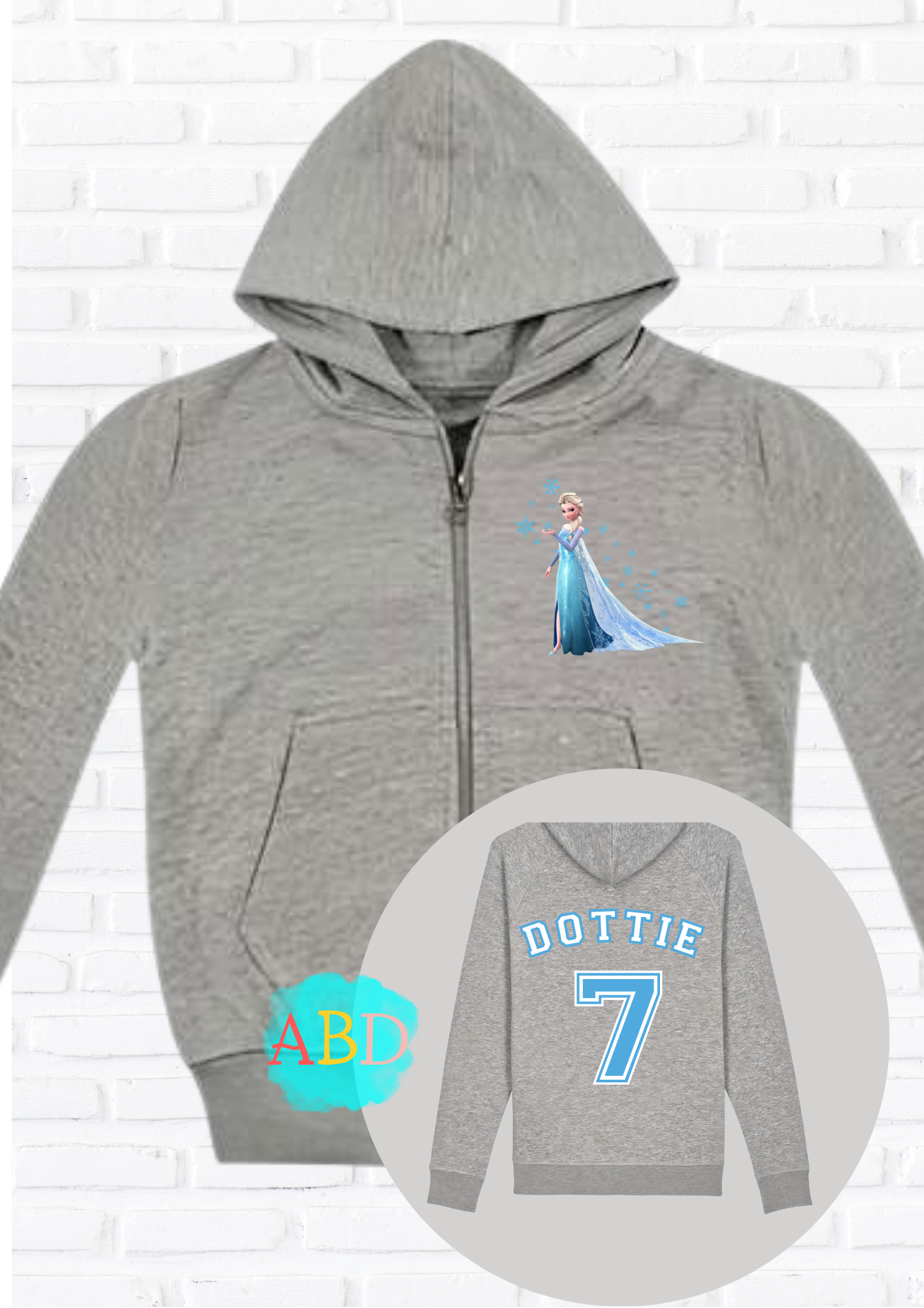 Custom Hoodie for Girls: Personalised Frozen Elsa Hoodie With Name