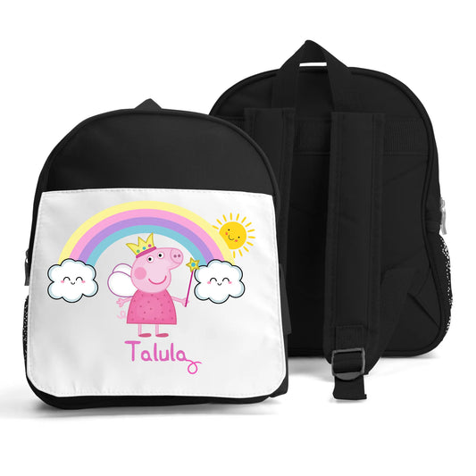 Personalised Girls Peppa Pig Backpack, Personalised Kids Back to School, Custom Nursery Backpack, Peppa Pig BookBag, Toddler Backpack