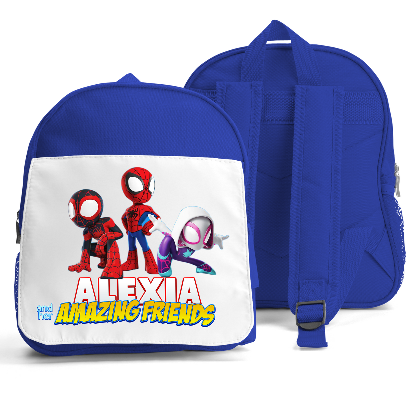 Personalised Spidey and Friends Backpack, Custom backpack for boys