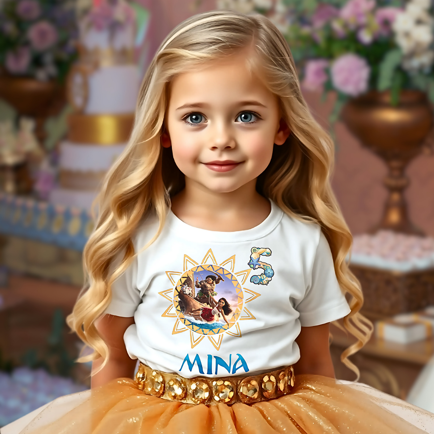 Moana Birthday T-shirt for Girls | Princess Moana 2 Birthday Shirt, disney princess personalised, Moana birthday shirt, Moana 2 birthday tshirt, Moana birthday personalised