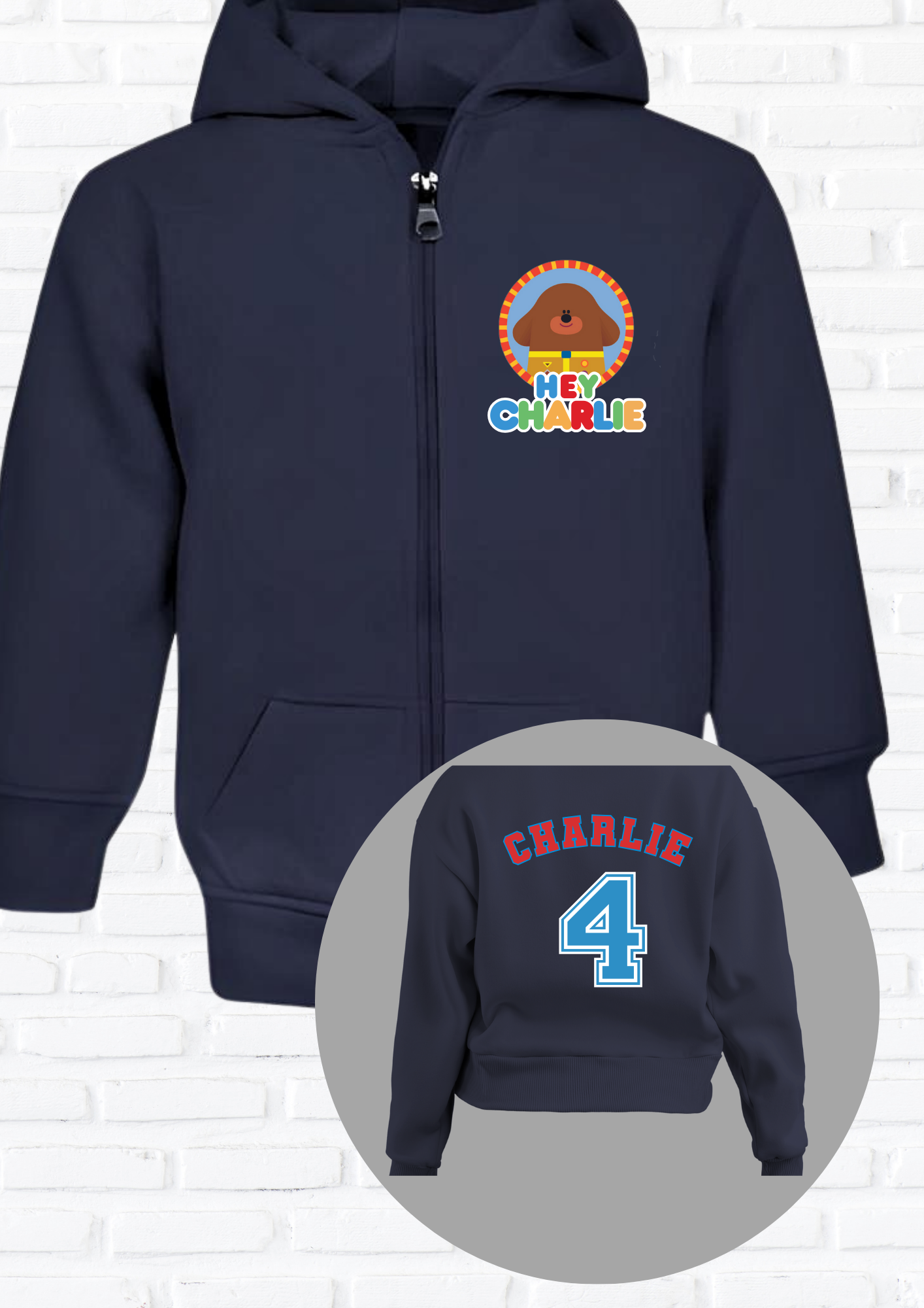 boys custom hoodie, personalised hey duggee hoodie with name
