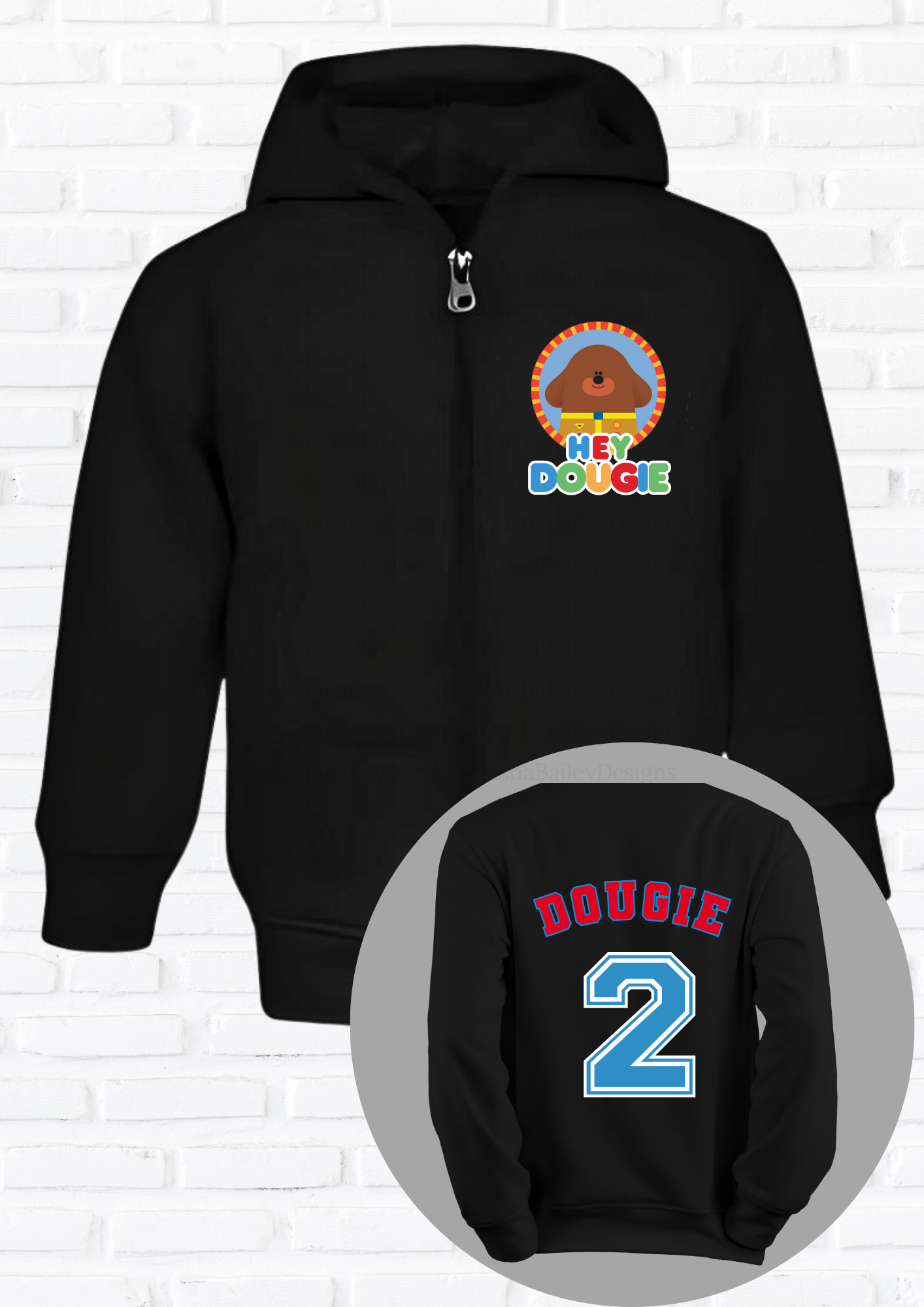 boys custom hoodie, personalised hey duggee hoodie with name