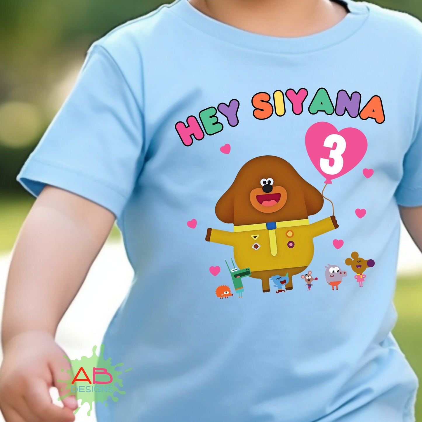 Birthday T-shirt: Personalised Hey Duggee Design for Girls