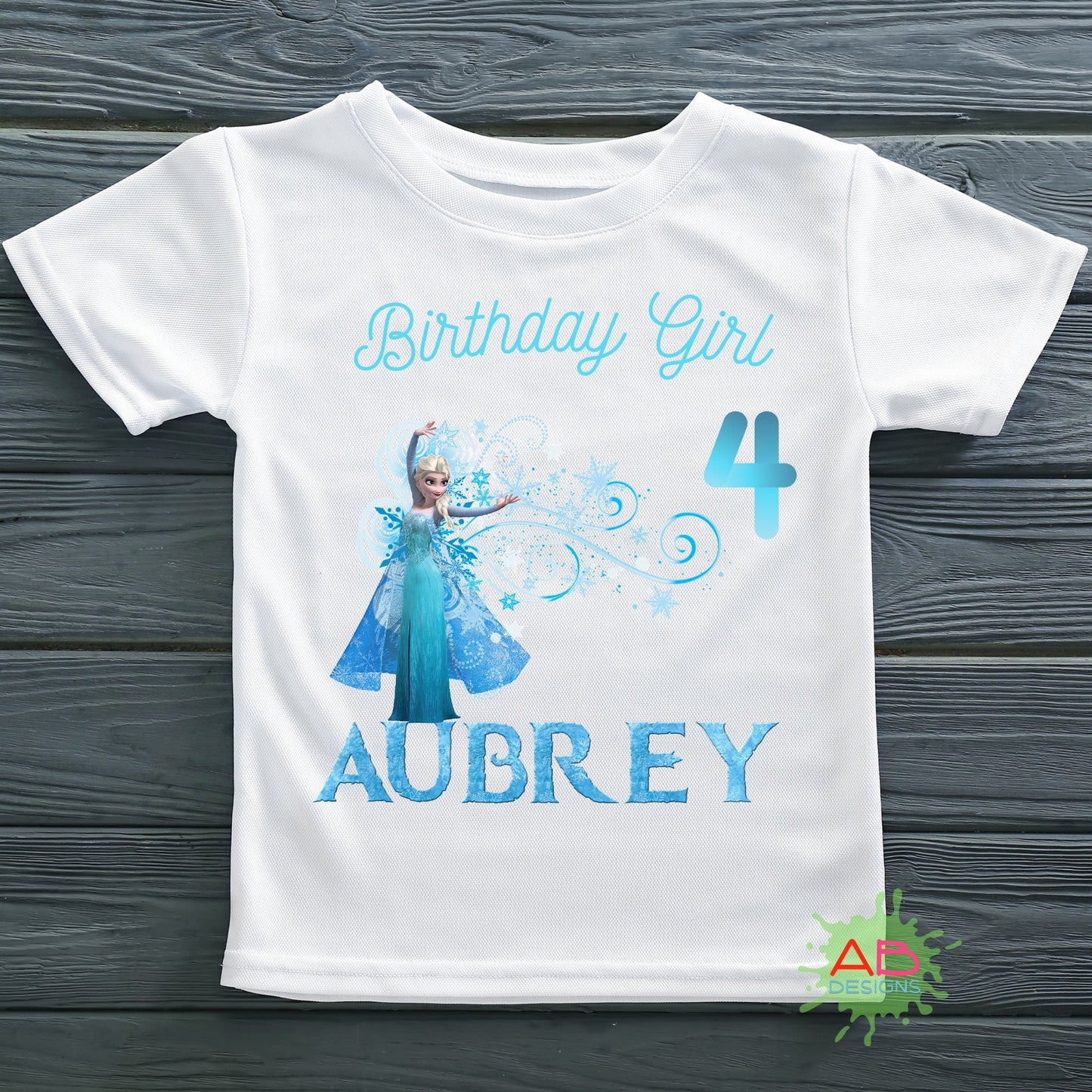 Birthday T-shirt - Personalised Elsa Birthday Tee for Girls