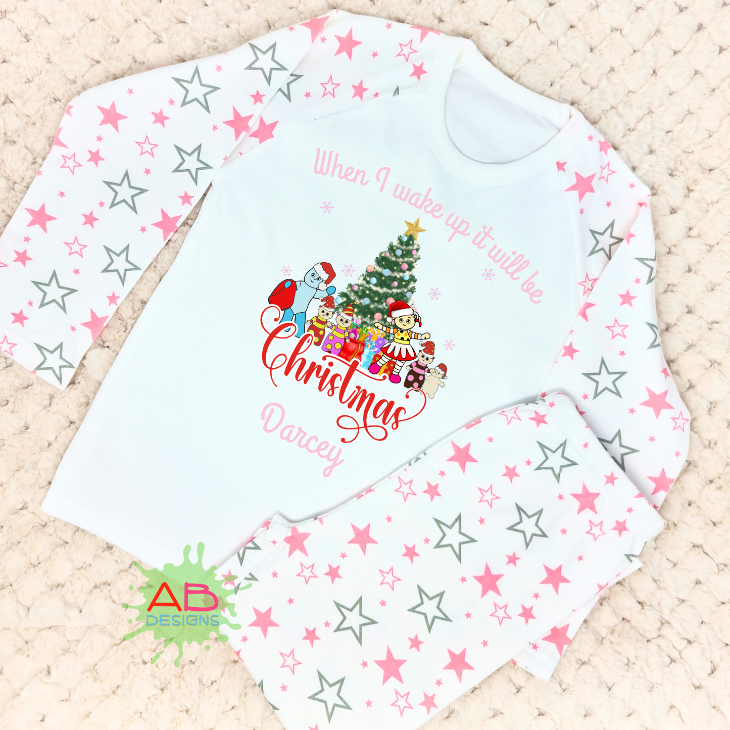 Christmas Pyjamas - Enchanting Personalised Girls' Chrsitmas Sleepwear