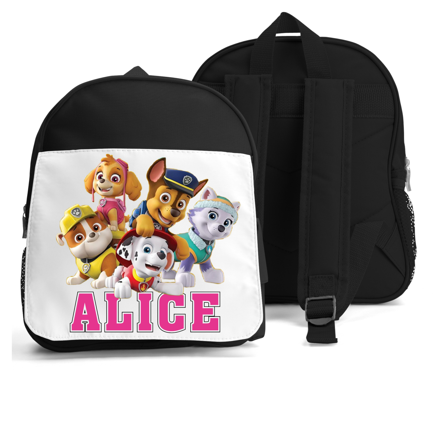 Girls Personalised backpack with Paw Patrol