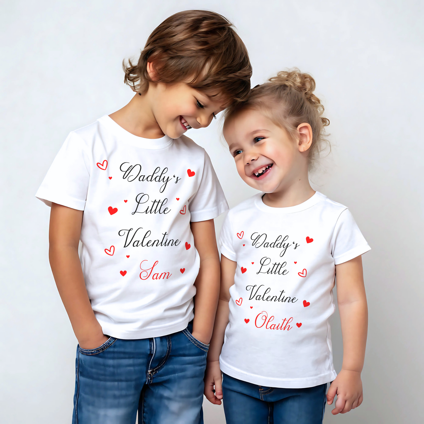 Personalised Valentine's Gift - Matching Sibling Valentine's Day Tee