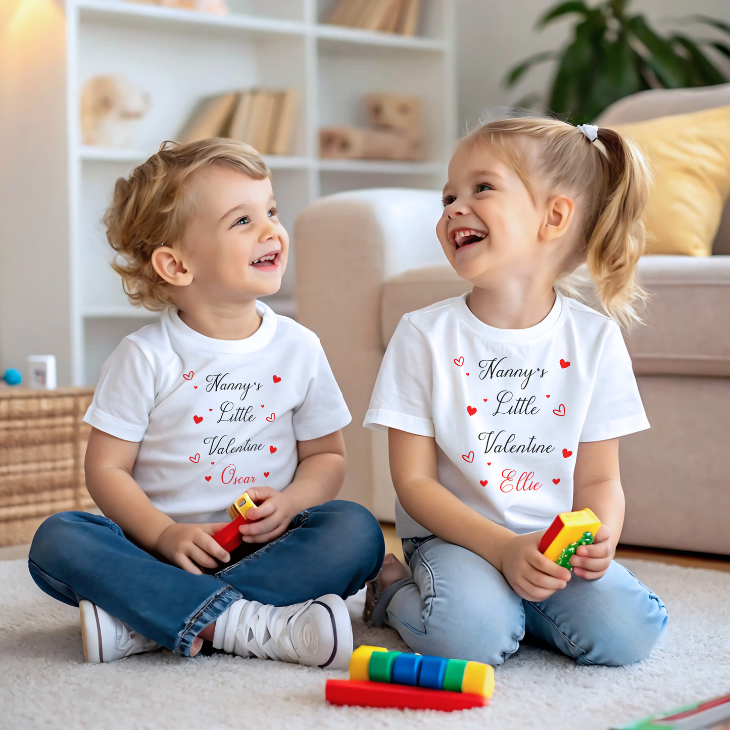 Personalised Valentine's Gift - Matching Sibling Valentine's Day Tee