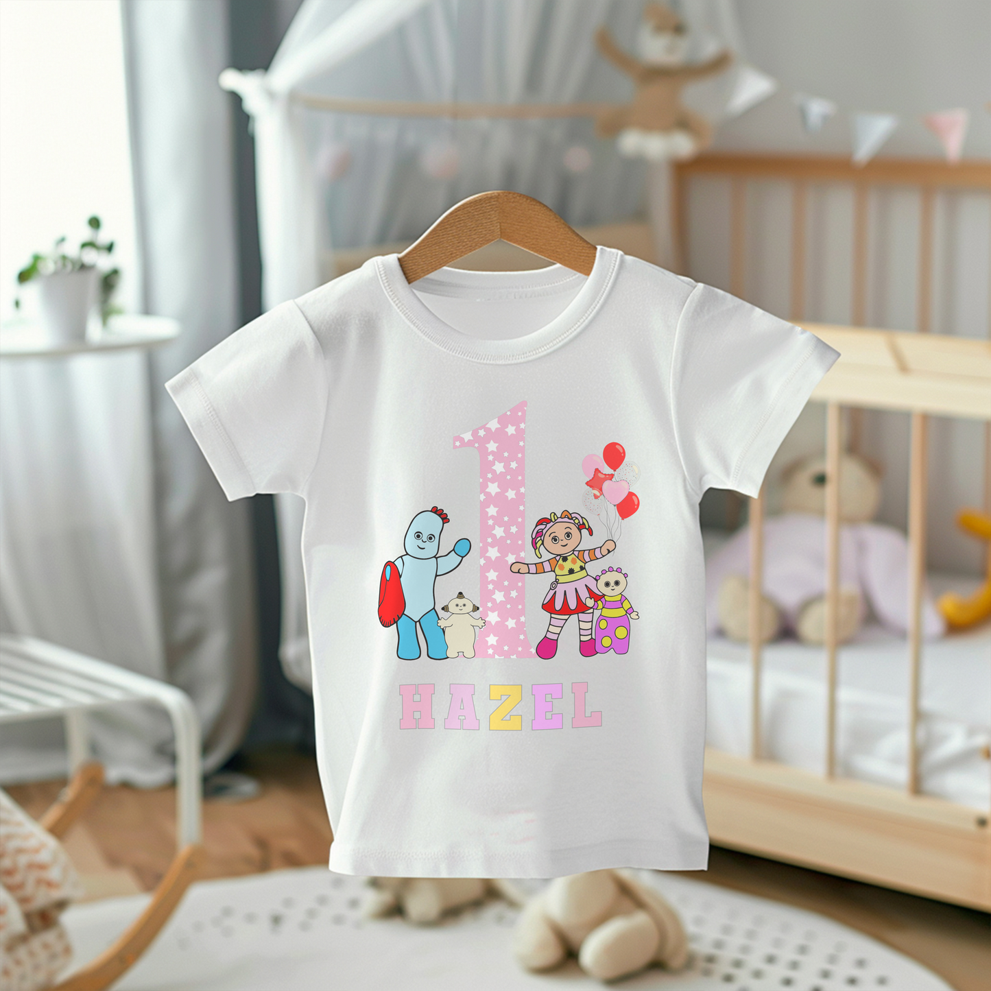 Birthday T-shirt for Girls - Personalised In the Night Garden Tee