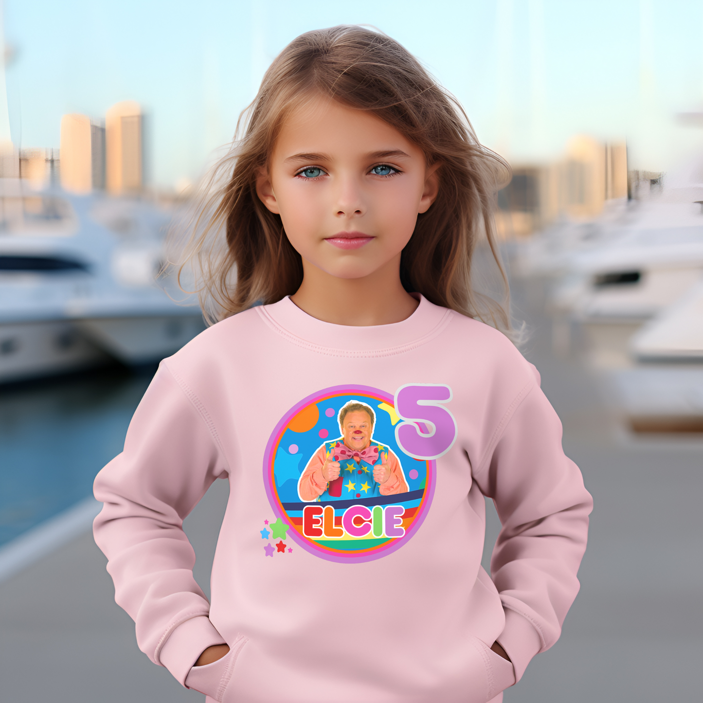 Custom Sweatshirt | Girls Personalised Mr Tumble Birthday Jumper