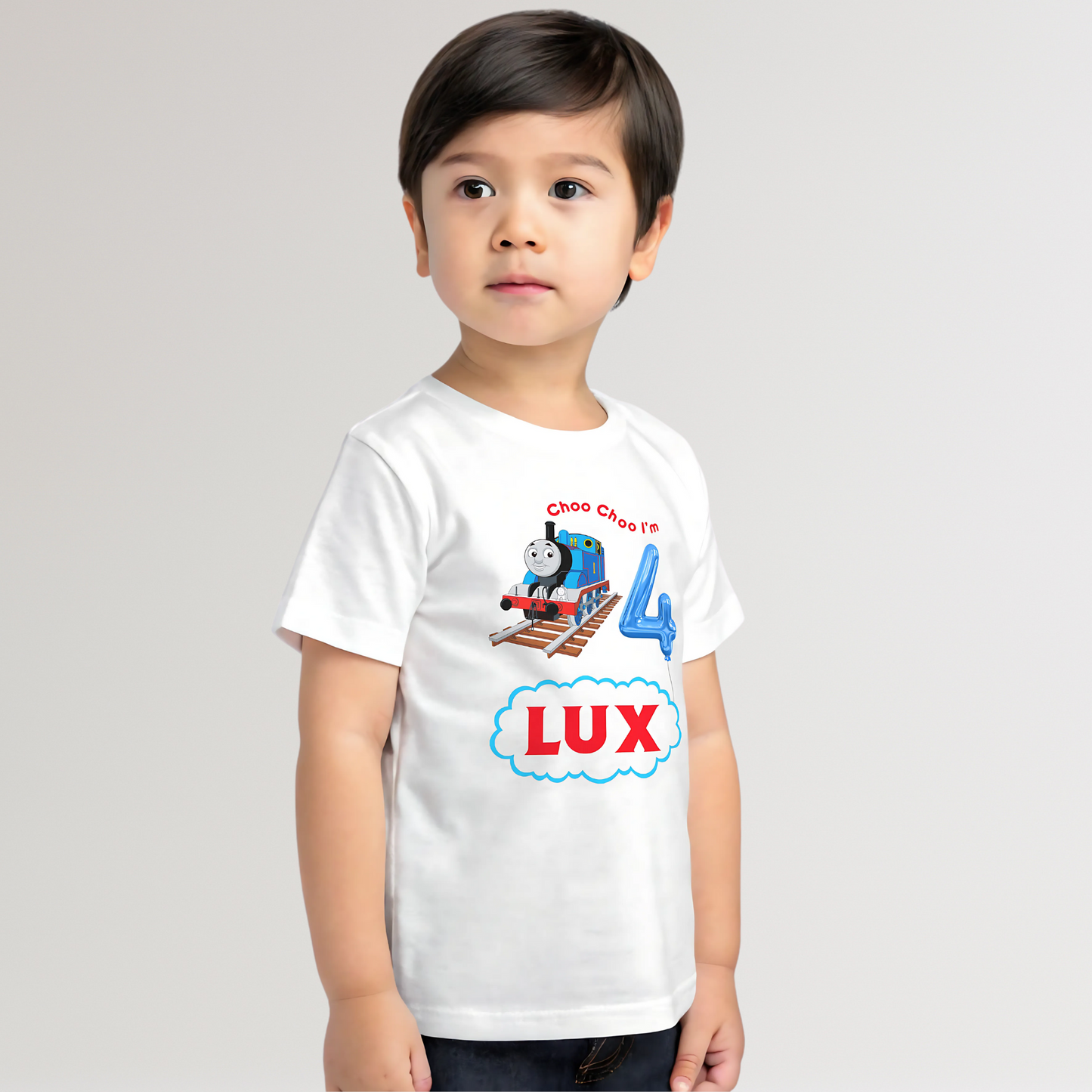 Birthday T-shirt - Custom Thomas Engine Kids Birthday Tee