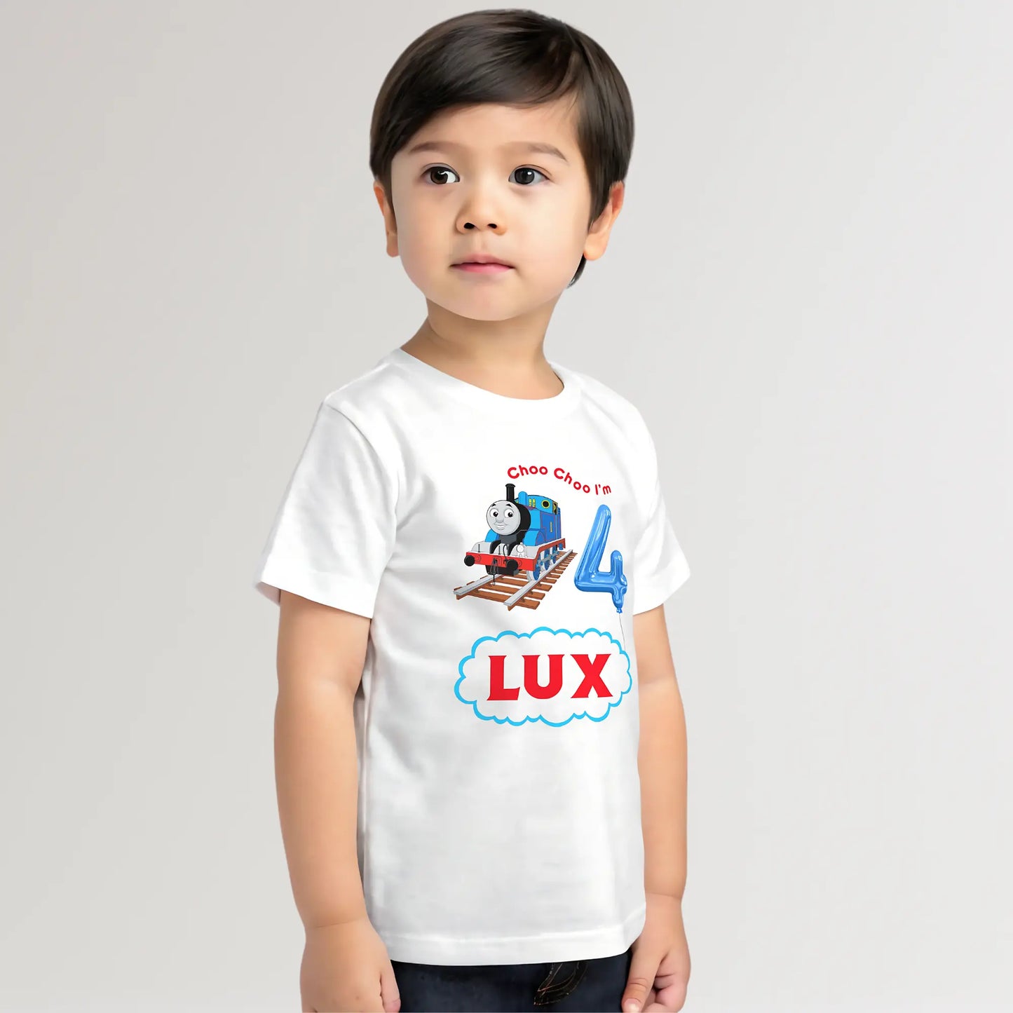 Birthday T-shirt - Custom Thomas Engine Kids Birthday Tee