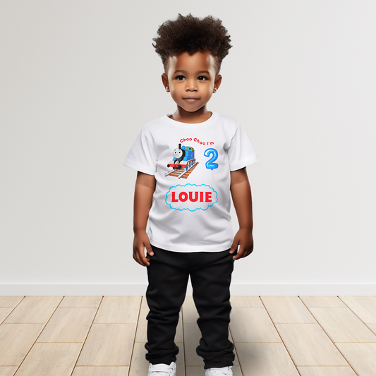 Birthday T-shirt - Custom Thomas Engine Kids Birthday Tee