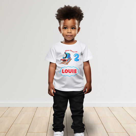 Birthday T-shirt - Custom Thomas Engine Kids Birthday Tee
