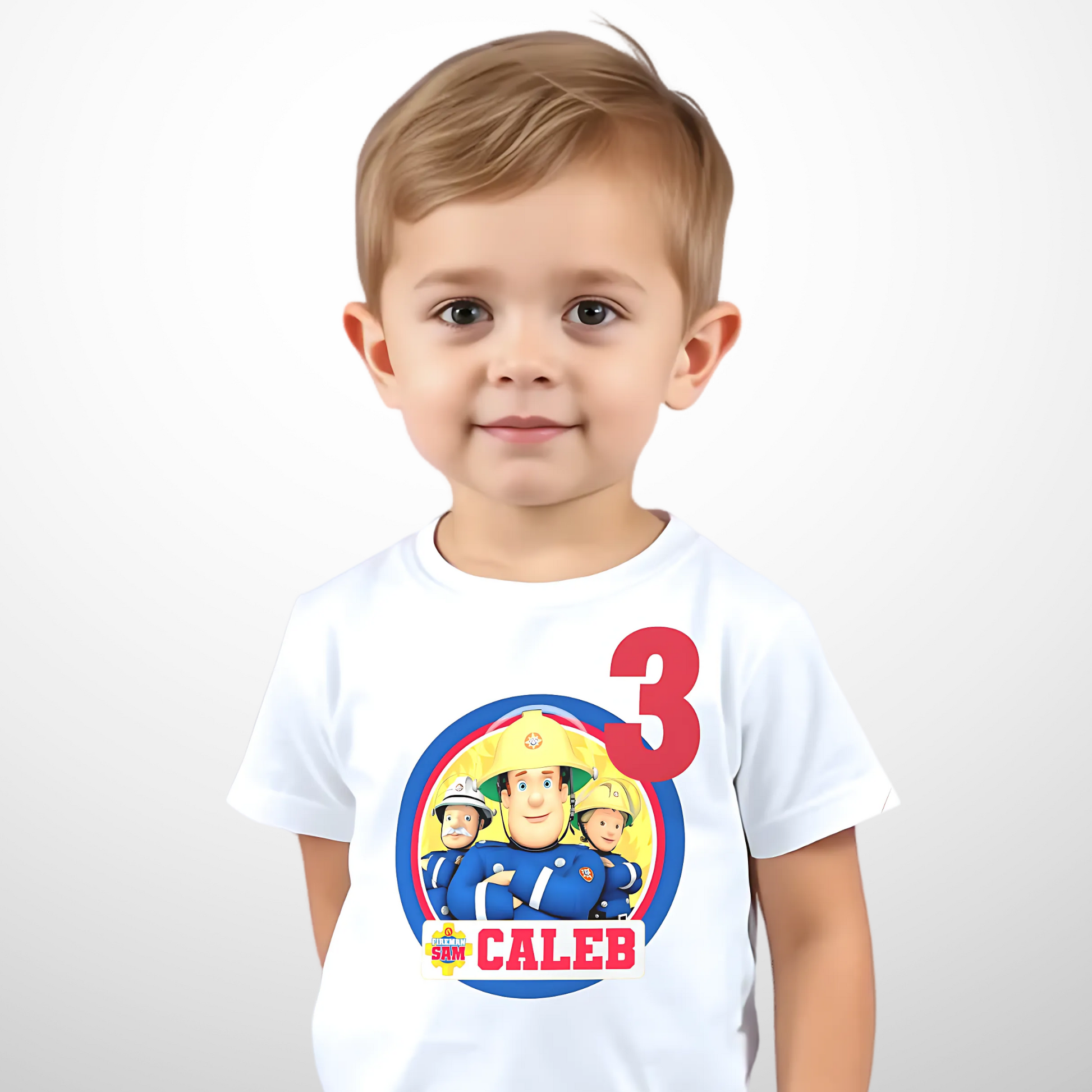 Birthday T-shirt | Custom Fireman Sam Birthday Shirt for Boys