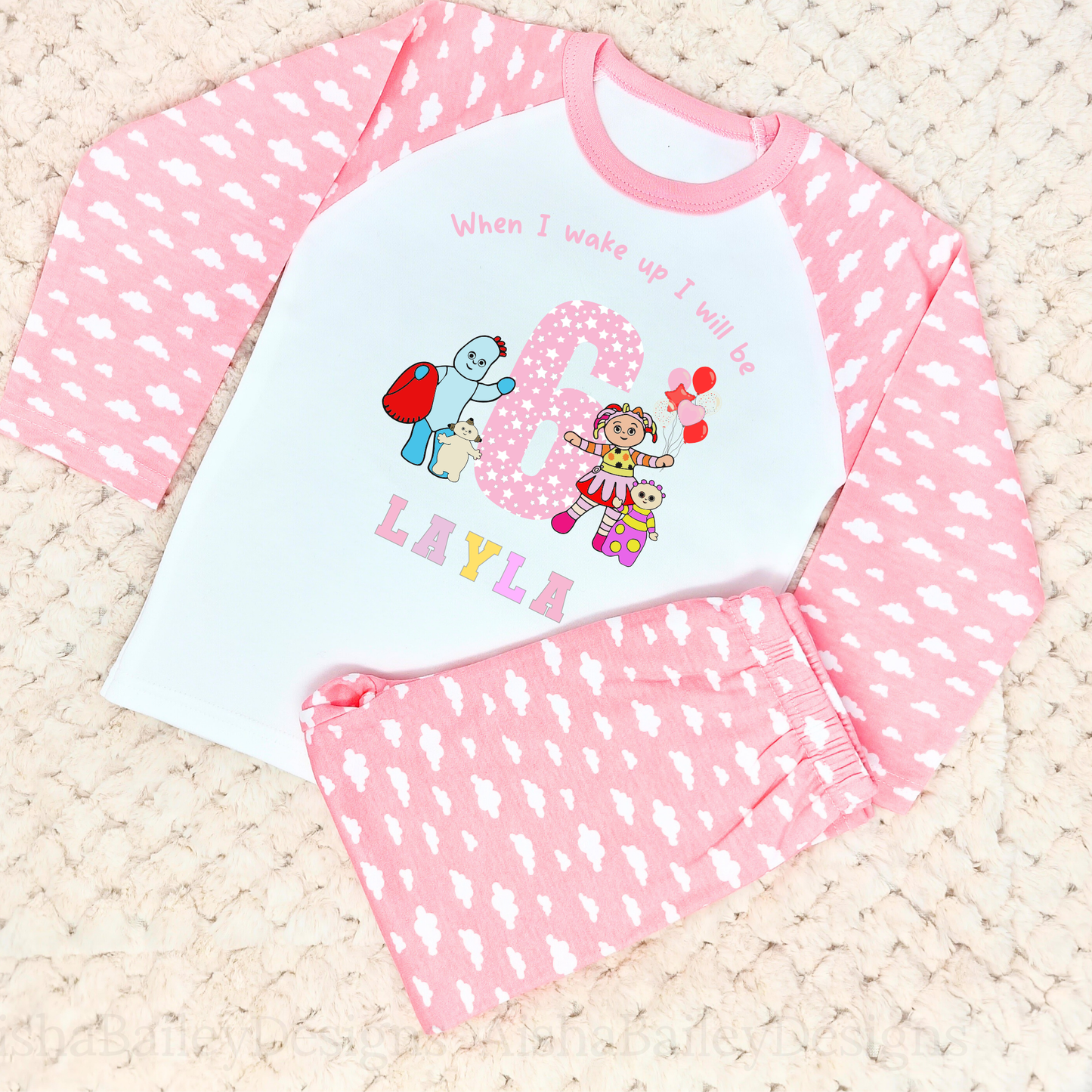 In the night garden birthday pyjamas, when i wake up in the night garden, iggle piggle pajamas, upsy daisy pajamas birthday