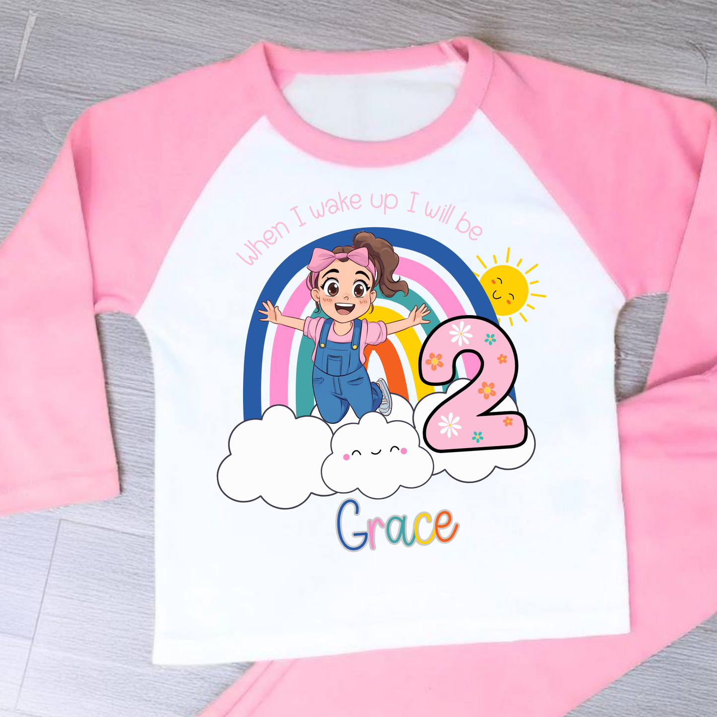 Ms Rachel Birthday Pyjamas, Personalised Ms Rachel Birthday Pjs, When I Wake up I Will be Ms Rachel, Ms Rachel birthday pyjamas, personalised ms rachel birthday pjs
