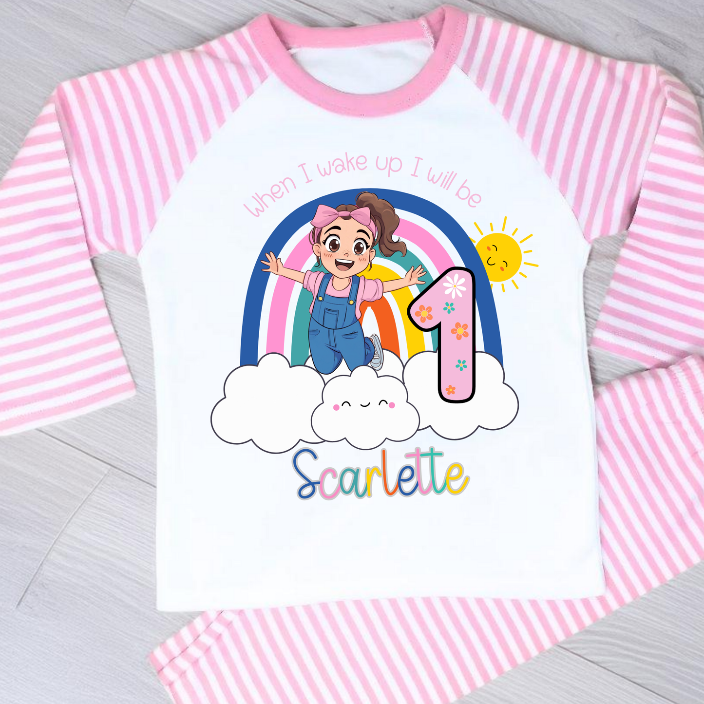 Ms Rachel Birthday Pyjamas, Personalised Ms Rachel Birthday Pjs, When I Wake up I Will be Ms Rachel, Ms Rachel birthday pyjamas, personalised ms rachel birthday pjs