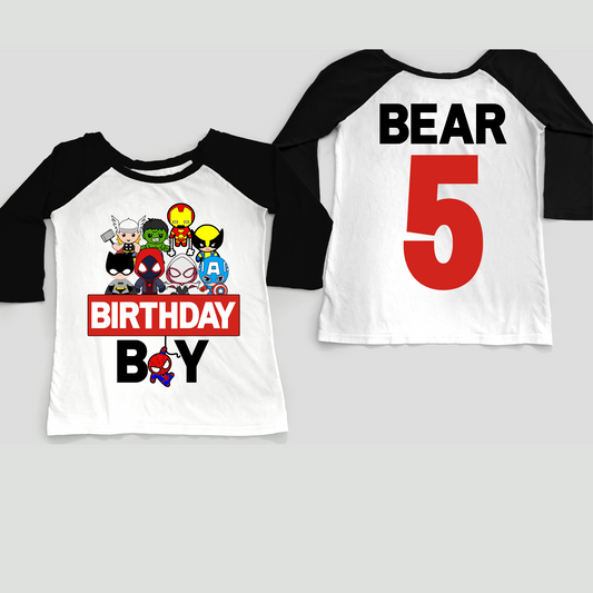 personalised birthday long sleeve top Marvel, Boys marvel superhero top with name, Custom superhero hwith name, superhero spidey and friends personalised, custom birthday superhero top for boys, boys avengers birthday top, custom tshirt for boys superhero, boys custom superhero gift