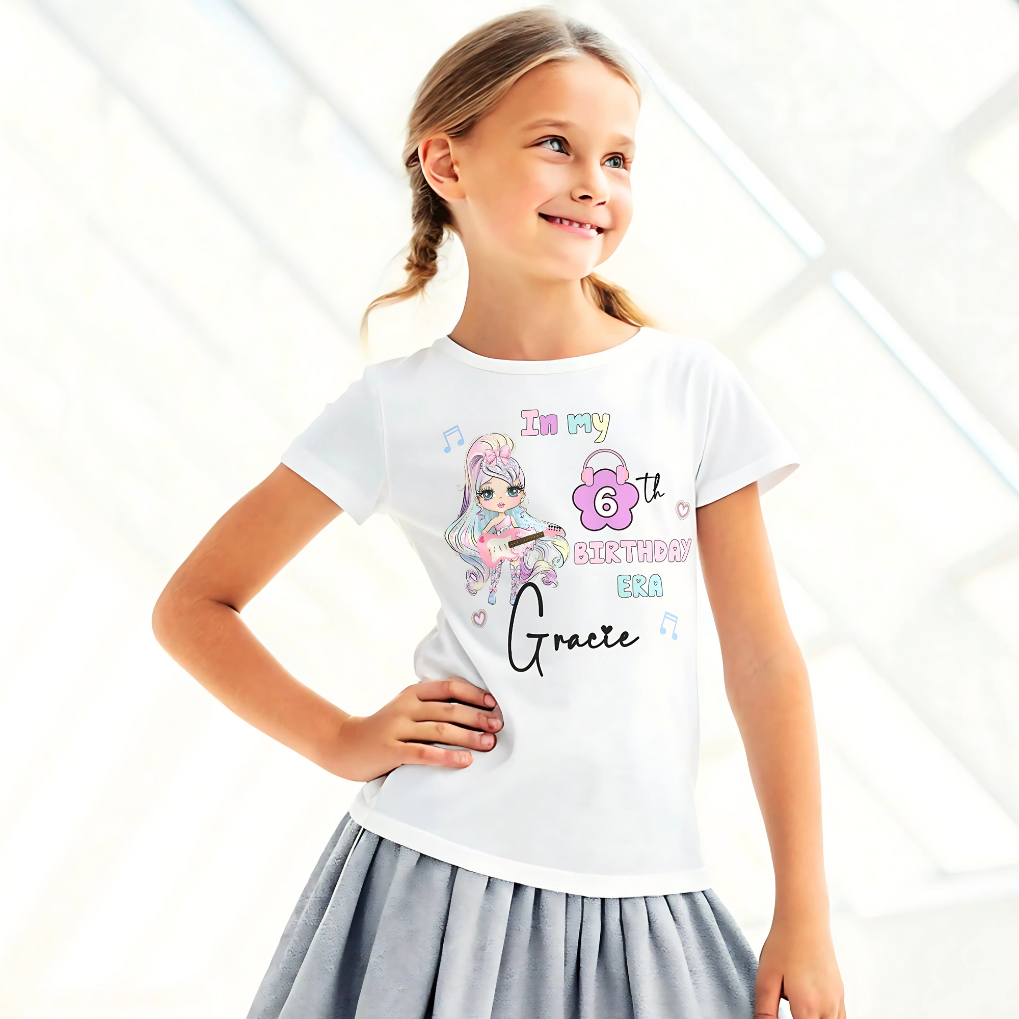 girls personalised birthday t-shirts