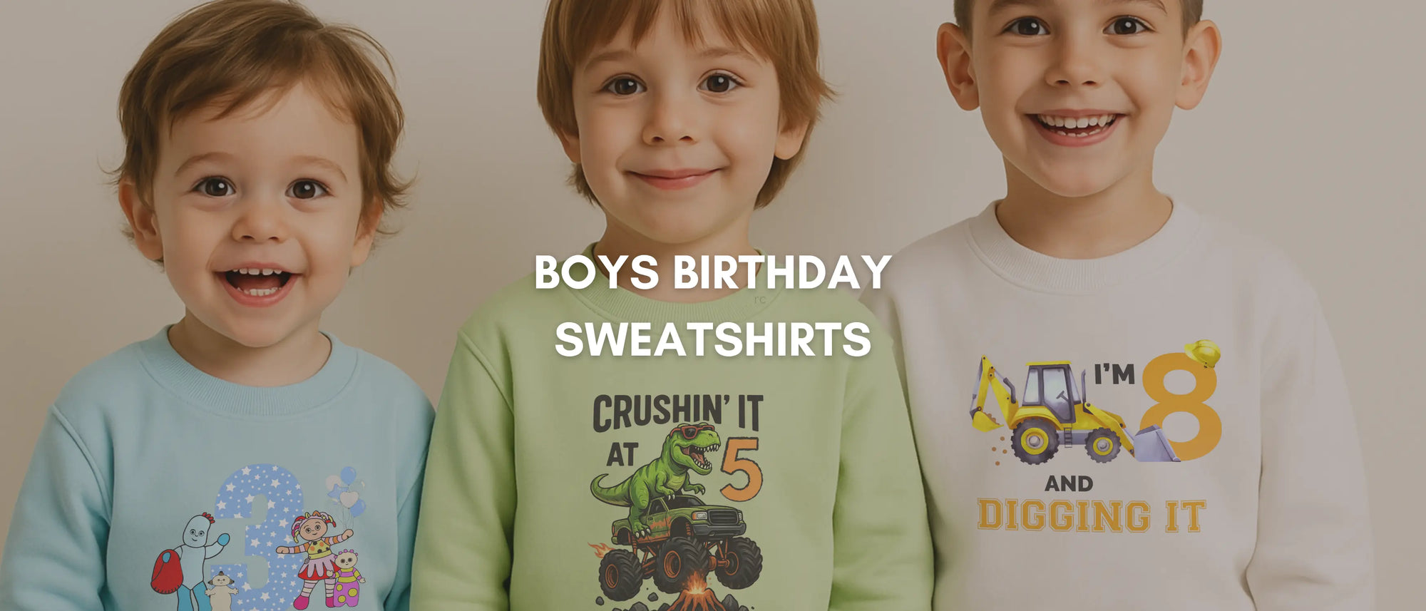 personalised birthday sweatshirts for boys