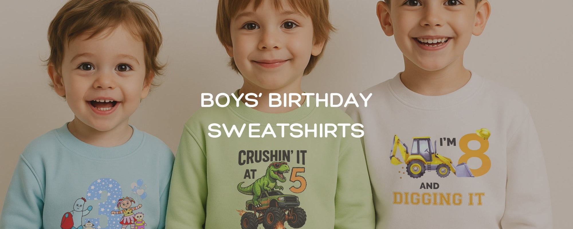 A personalised safari jungle animal birthday sweatshirt ideal for toddler birthday.