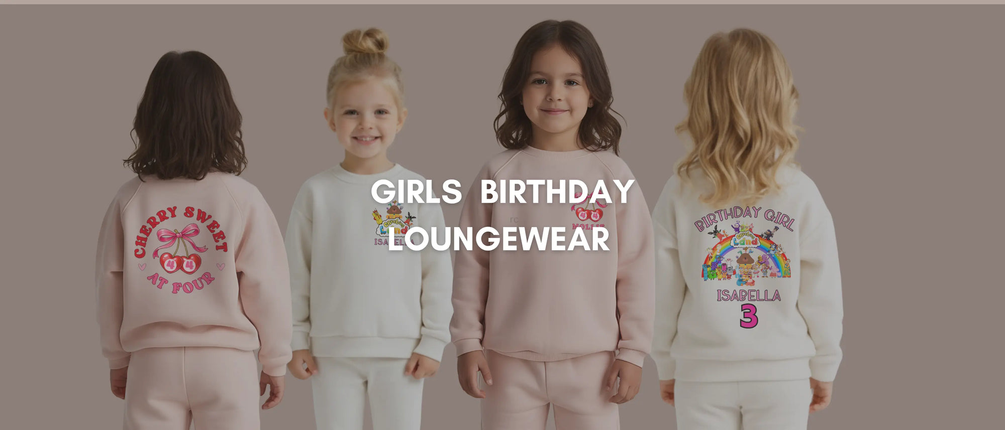 Girls Cherry Sweet Birthday Loungwear set