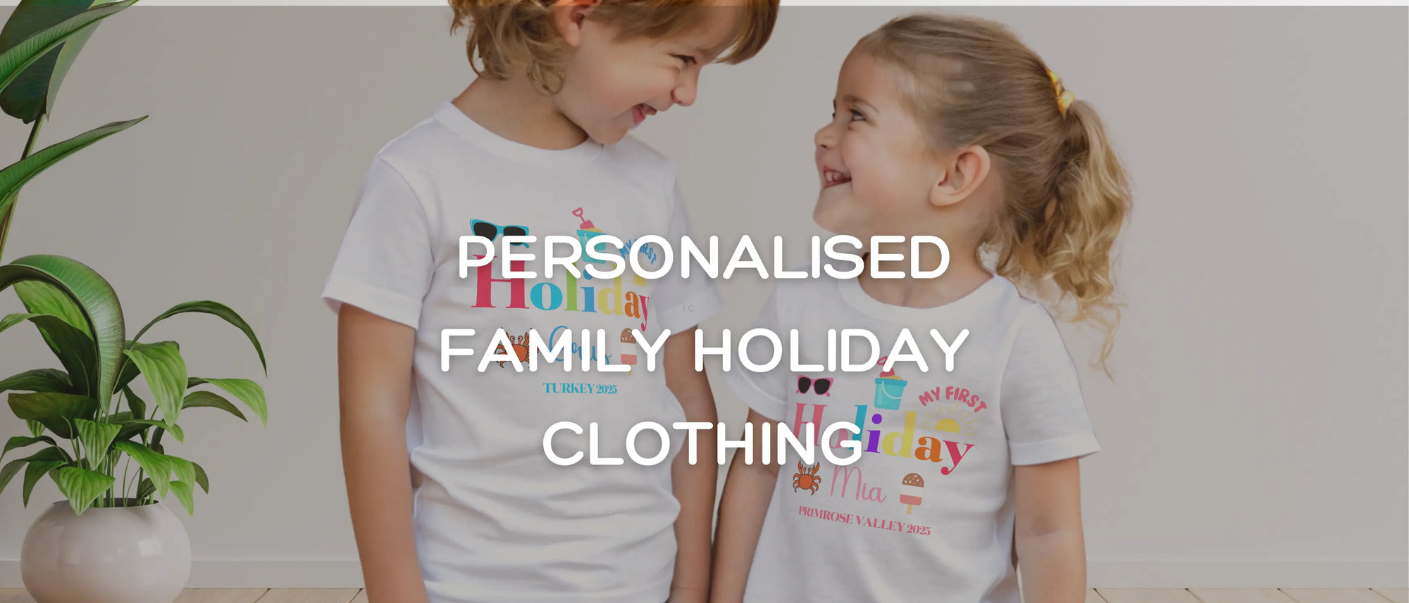 Personalised family holiday clothing