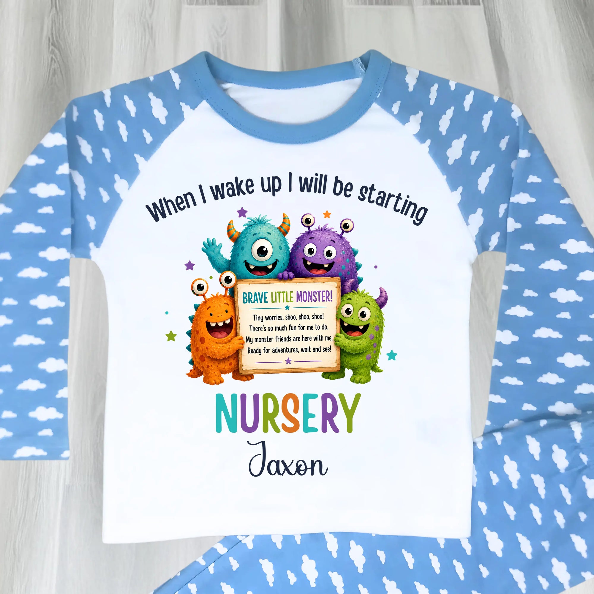 Starting-Nursery-or-School-Personalised-Boys-Pyjamas AishaBaileyDesigns