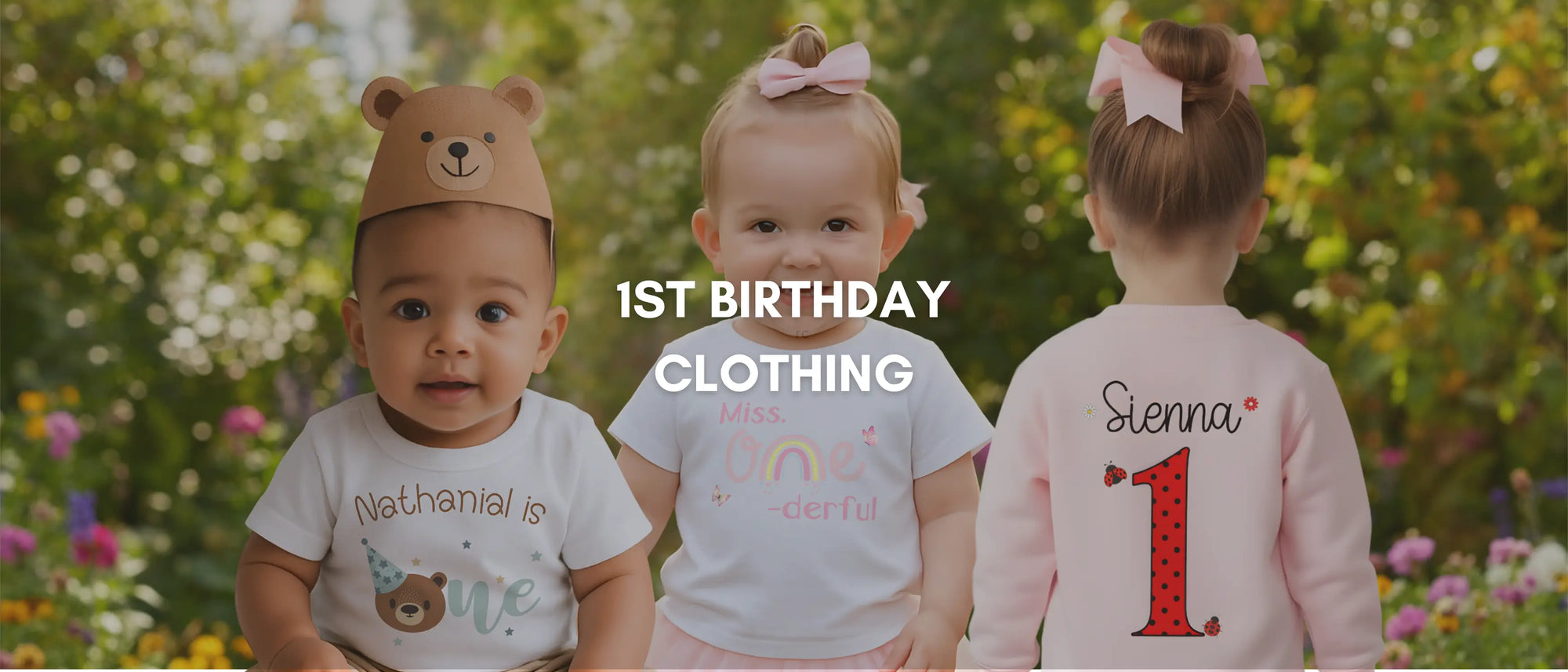 Personalised 1st birthday clothing for children