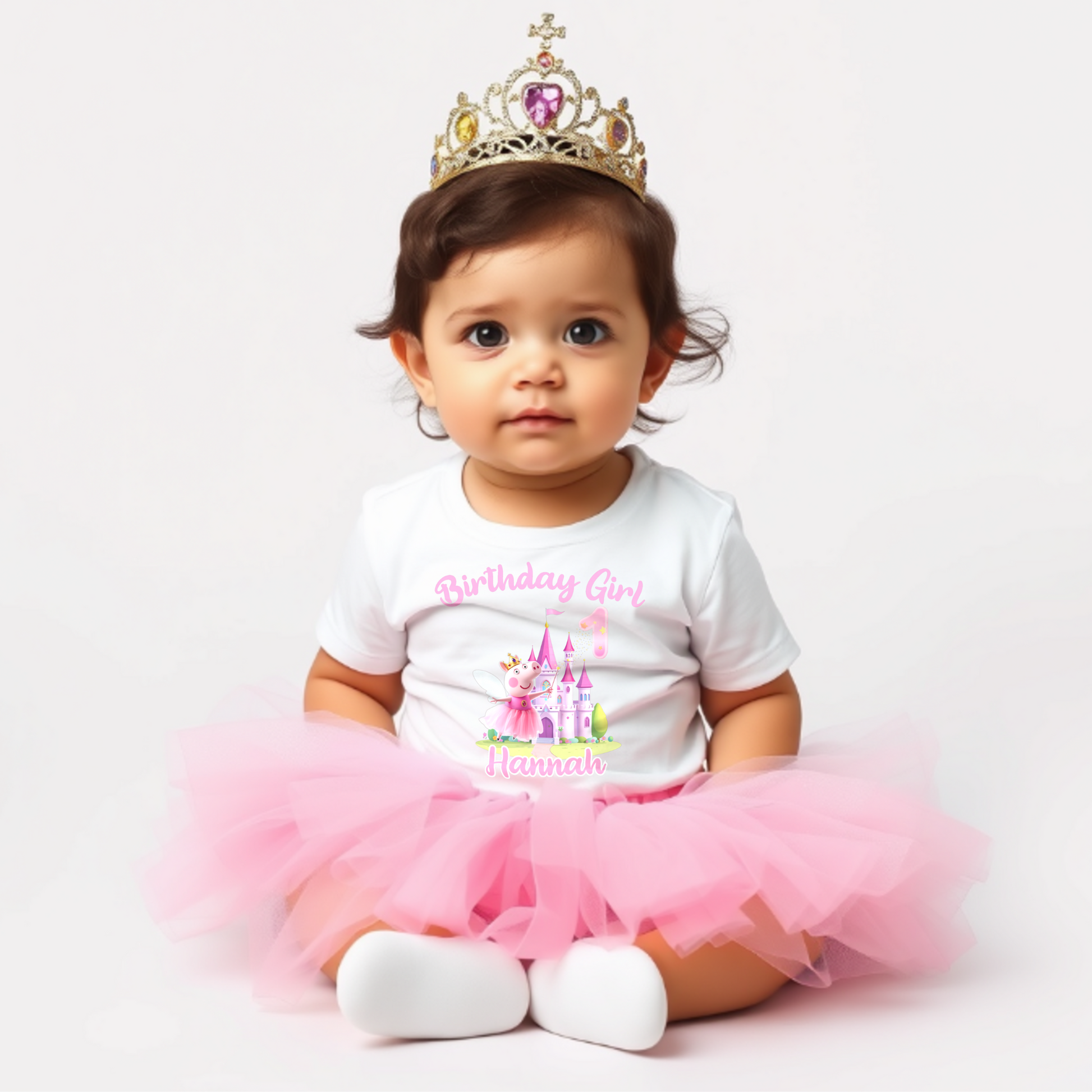 Peppa Pig birthday t-shirt, Girls Personalised Fairy Princess Peppa Pig Birthday T-shirt, Peppa Custom T-Shirt, peppa pig with name, peppa pig birthday, peppa birthday top