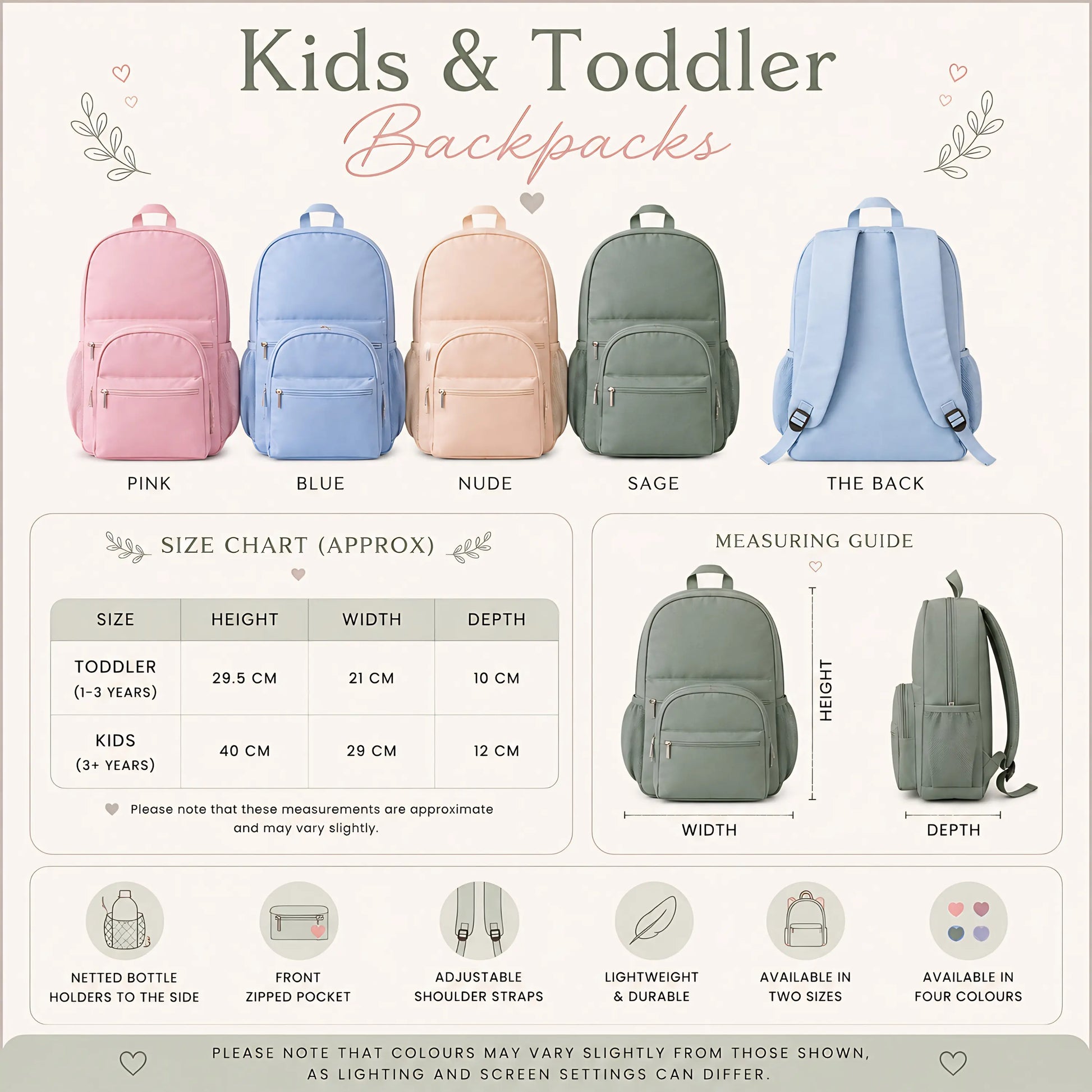 Personalised Fairy Backpack for Girls – Custom Name Toddler & School Bag (Small & Large) AishaBaileyDesigns