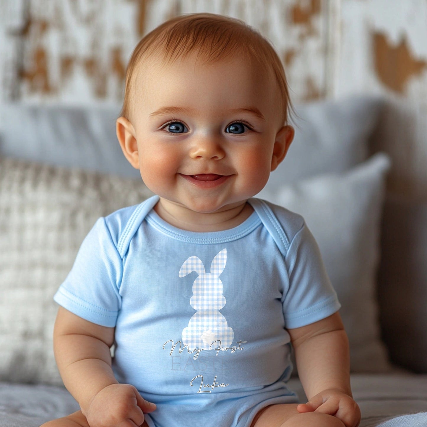 Newborn Easter Outfit - Baby Boy's First Personalised Easter Wear, Baby 1st Easter, newborn baby outfit, Baby's first easter