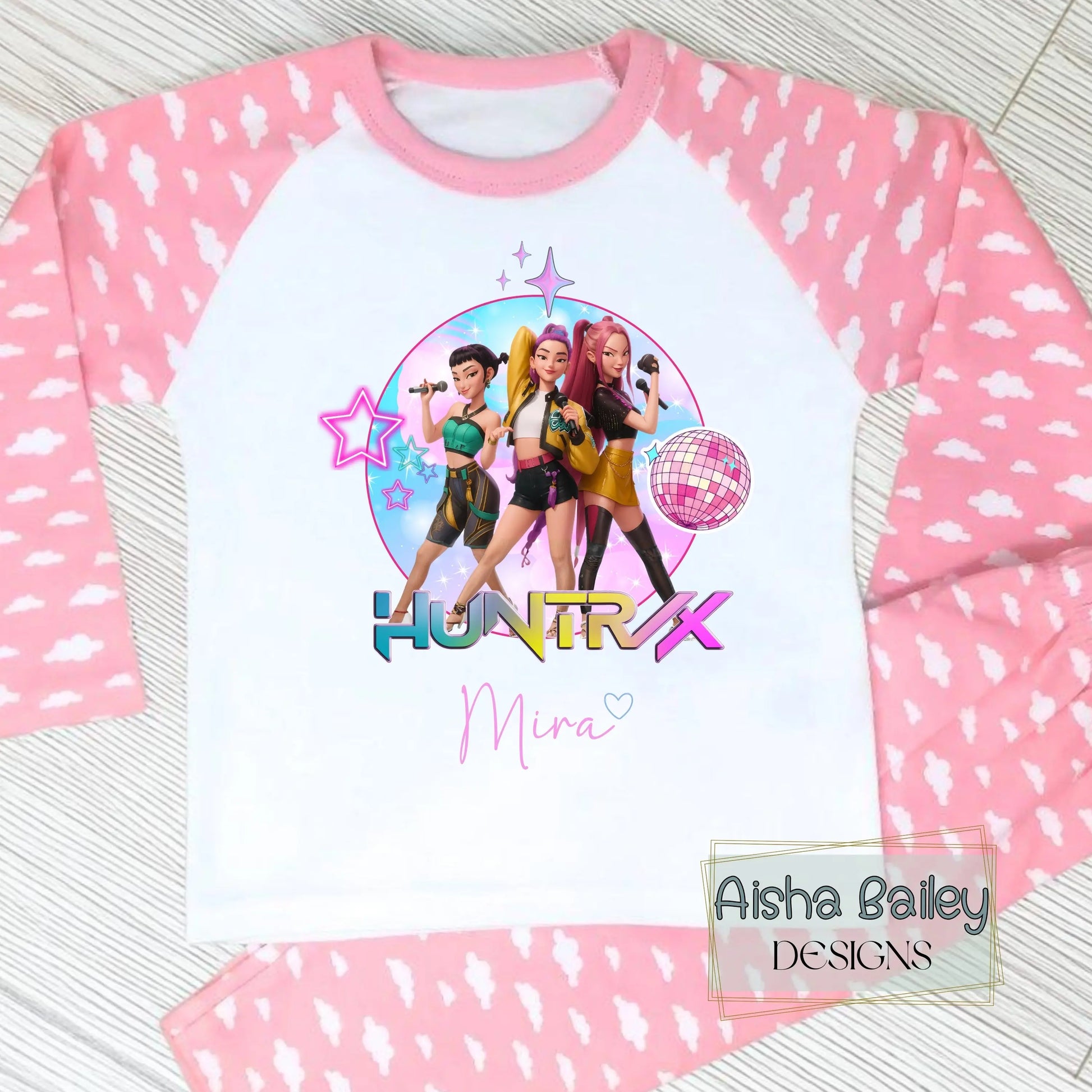 Girls Personalised Kpop Demon Hunters Pyjamas for Everyday Wear AishaBaileyDesigns