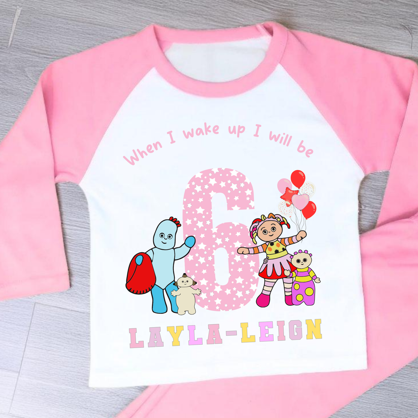 In the night garden birthday pyjamas, when i wake up in the night garden, iggle piggle pajamas, upsy daisy pajamas birthday