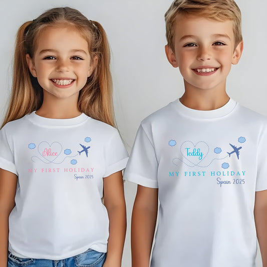 Family Vacation Shirt - Custom My First Holiday T-shirt, kids my first holiday t-shirt, 1st holiday outfit, first holiday top