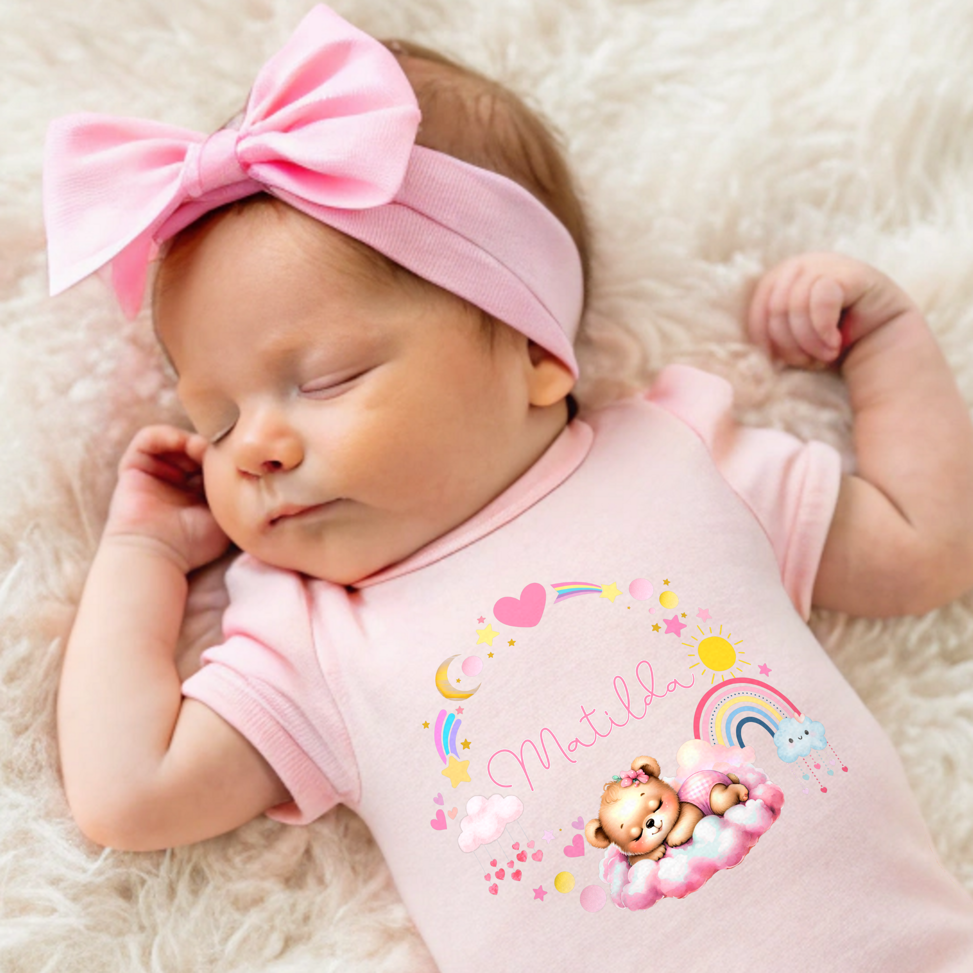 personalised baby outfit, new arrival gift, new baby girl, personalised baby girl, coming home outfit