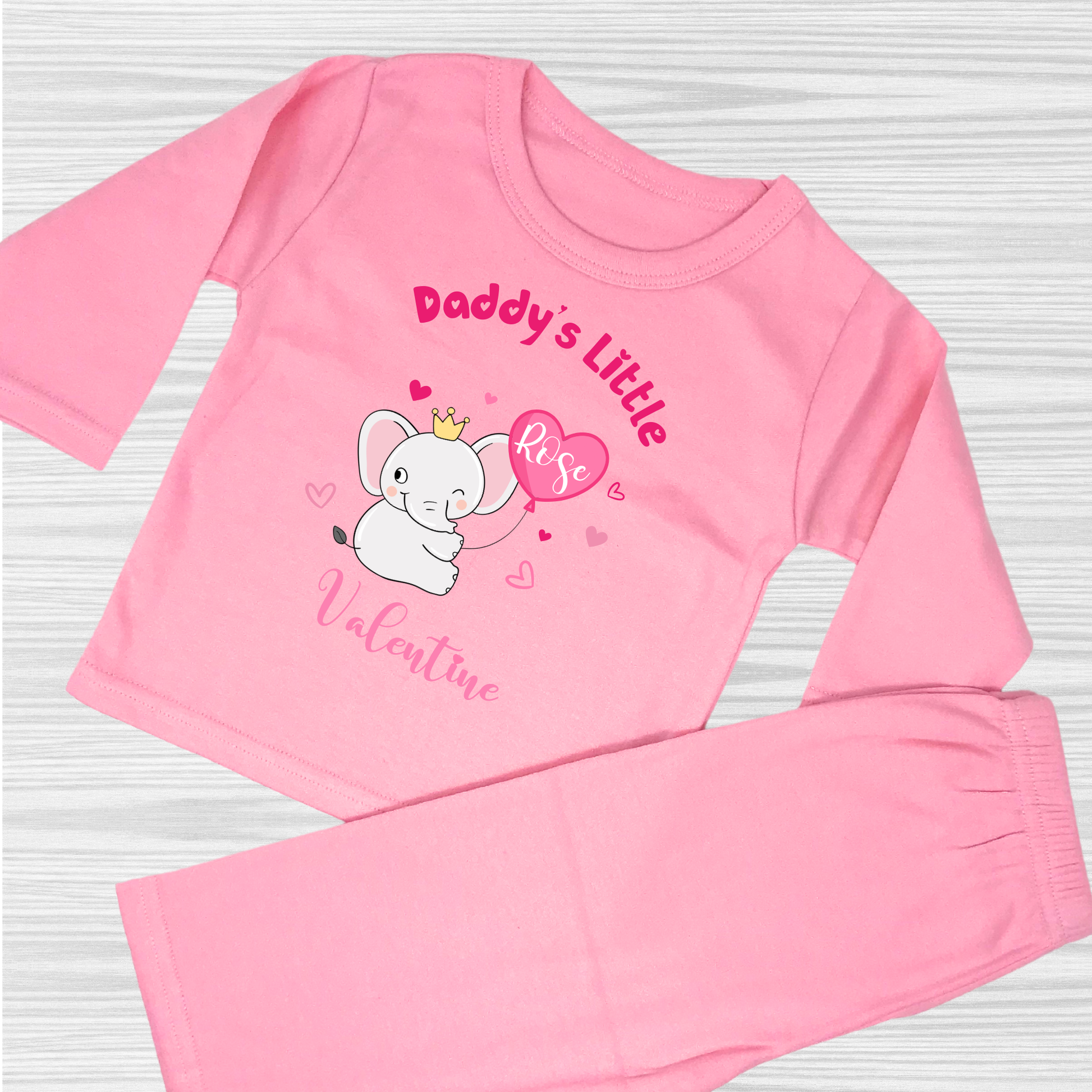 Personalised Valentine's Gift - Baby Pyjamas for Valentine's Day