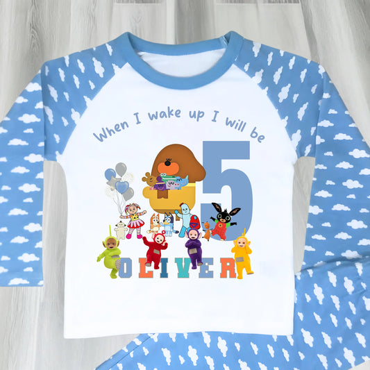 Personalised CBeebies Birthday Pyjamas for Boys – CBeebies Character PJs with Any Name and Age AishaBaileyDesigns