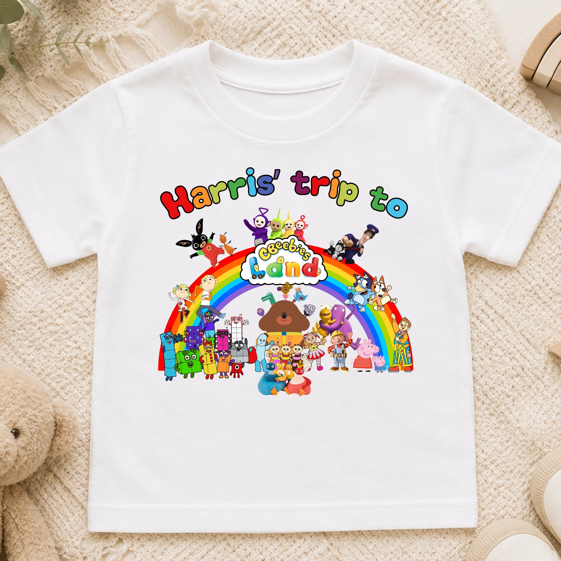 CBeebies Land T-Shirt - Personalised First Trip Family Vacation Shirt AishaBaileyDesigns